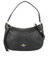 Zip Top Shoulder Bag, &pound;150, Handbags, Black, Leather, Front view
